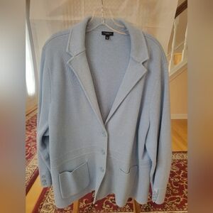 Talbots Soft Blue Knit Blazer